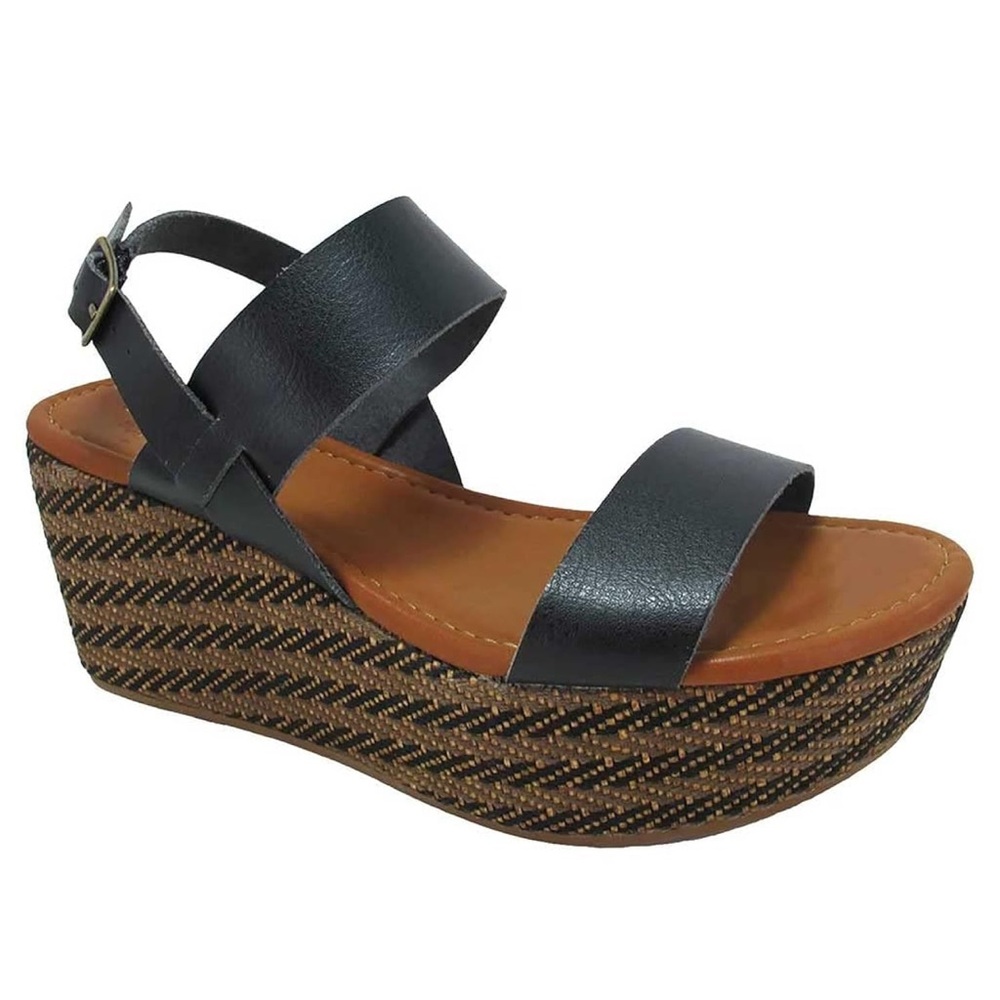 JELLYPOP NADELLE STRAPPY COMFORT FIT WEDGE SANDALS